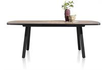 Henders en Hazel AVALOX ronde tafel uitschuif bartafel ovaal 190 (+ 60) x 110 cm Kleur Driftwood - 4 Poot