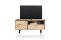 Henders en Hazel lowboard 140 cm - 1-deur + 1-klep + 1-niche Natural tv meubel