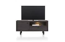 Henders en Hazel LIVADA tv meubel lowboard 140 cm - 1-deur + 1-klep + 1-niche Onyx