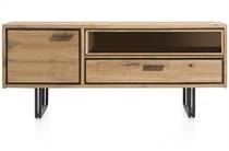 XOOON lowboard 140 cm - 1-deur + 1-lade + 1-niche (+LED) tv meubel