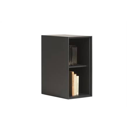 XOOON box 60 x 30 cm. - lak - hang + 2-niches + led Off Black