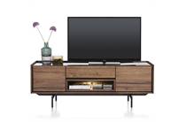 XOOON HALMSTAD tv meubel lowboard 160 cm - 2-deuren + 1-lade + 1-niche (+ LED)
