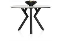 XOOON bartafel ovaal - 150 x 105 cm - (hoogte 92 cm) Wit ronde tafel