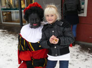 Zwarte Piet in de Sneeuw
