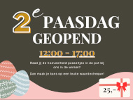 2e paasdag geopend en paas winactie!