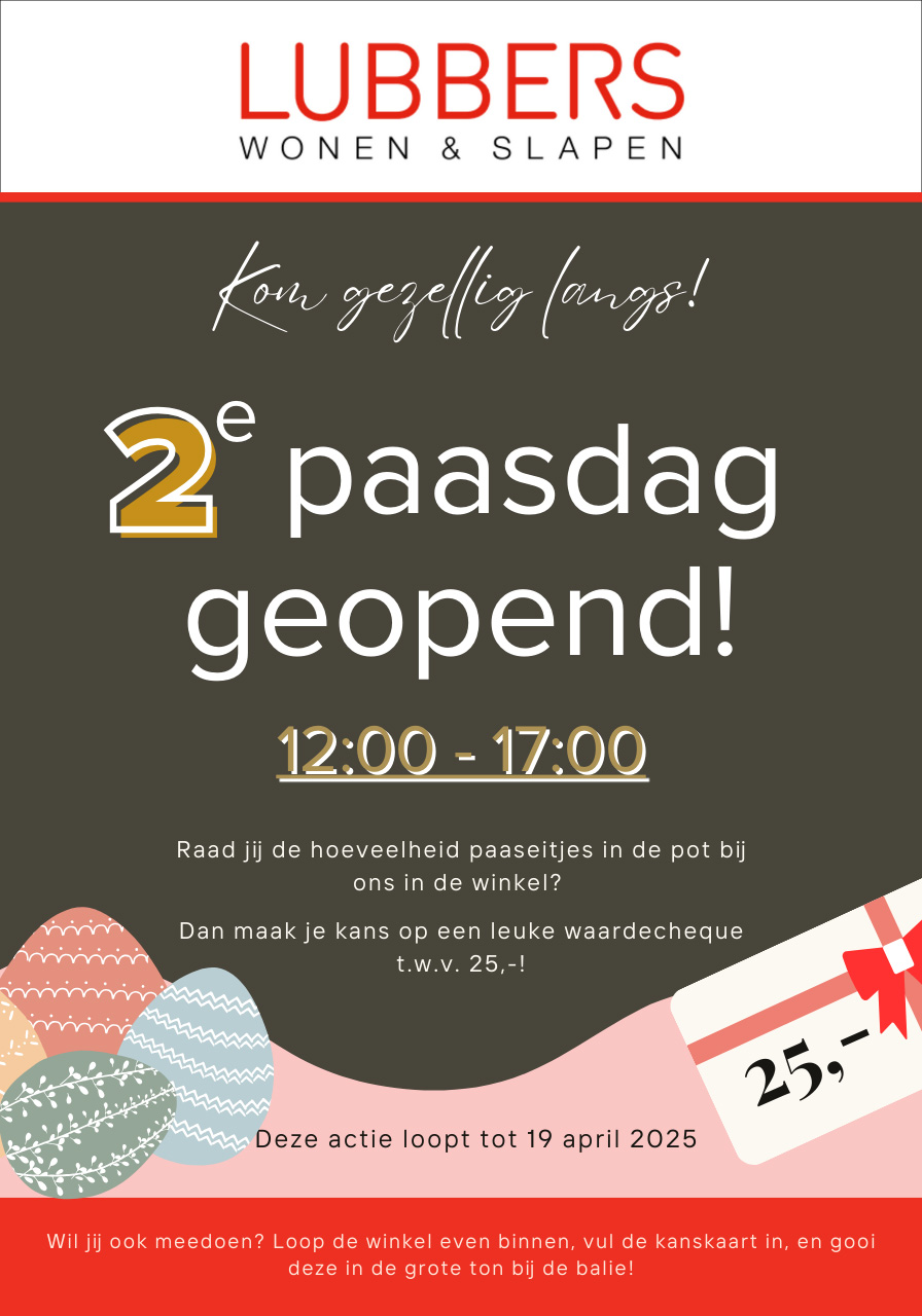 2e paasdag geopend en paas winactie!