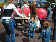 Ballonnen op de braderie
