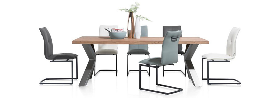 XOOON MITCH stoel Lubbers Wonen & Slapen Eetkamerstoel Mitch Swing vierkant powdercoat | XOOON