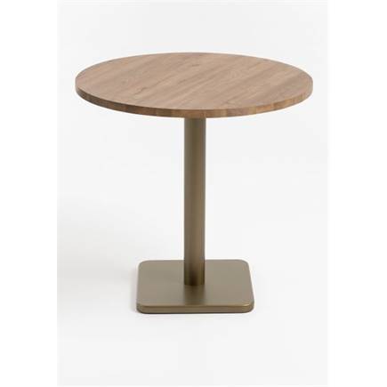Coco Maison Brest bistrotafel vintage oak D80cm Goud