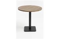 Coco Maison Brest bistrotafel vintage oak D80cm Zwart 