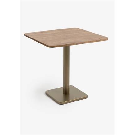 Coco Maison Brest bistrotafel vintage oak 75x75cm Goud