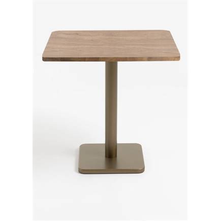 Coco Maison Brest bistrotafel vintage oak 75x75cm Goud