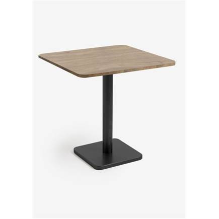 Coco Maison Brest bistrotafel vintage oak 75x75cm Zwart