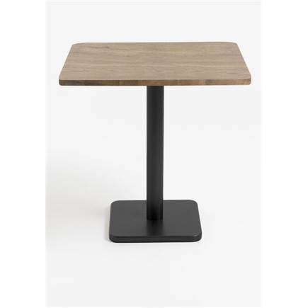 Coco Maison Brest bistrotafel vintage oak 75x75cm Zwart