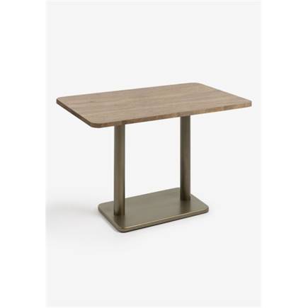 Coco Maison Brest bistrotafel vintage oak 120x75cm Goud