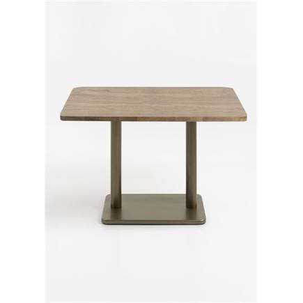 Coco Maison Brest bistrotafel vintage oak 120x75cm Goud
