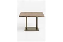 Coco Maison Brest bistrotafel vintage oak 120x75cm Goud 