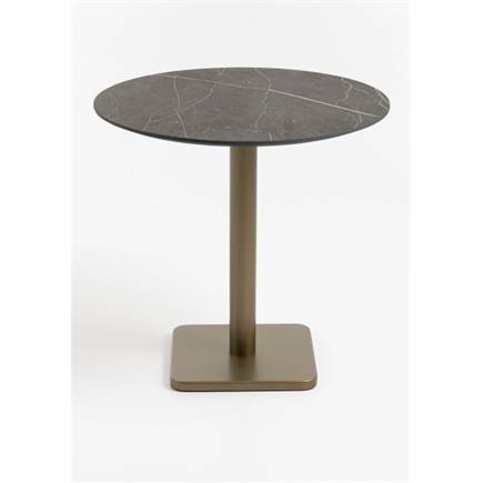 Coco Maison Brest bistrotafel marble onyx D80cm Goud