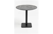 Coco Maison Brest bistrotafel marble light grey D80cm Zwart 