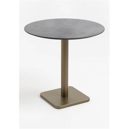 Coco Maison Brest bistrotafel stone anthracite D80cm Goud