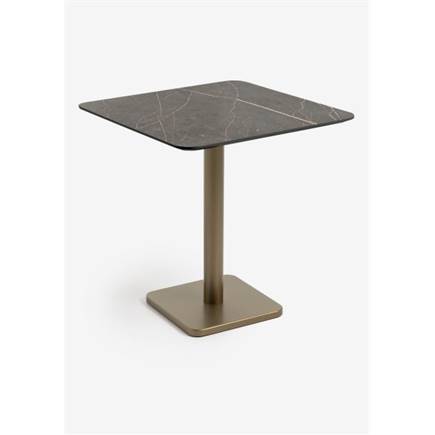 Coco Maison Brest bistrotafel marble onyx 75x75cm Goud