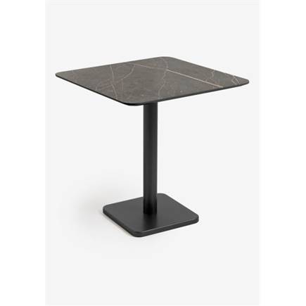 Coco Maison Brest bistrotafel marble onyx 75x75cm Zwart