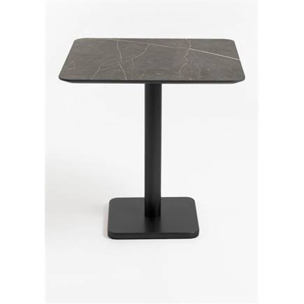 Coco Maison Brest bistrotafel marble onyx 75x75cm Zwart