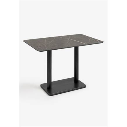 Coco Maison Brest bistrotafel marble onyx 120x75cm Zwart