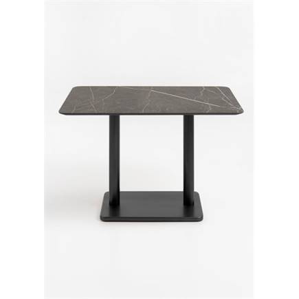 Coco Maison Brest bistrotafel marble onyx 120x75cm Zwart