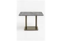 Coco Maison Brest bistrotafel marble light grey 120x75cm Goud 