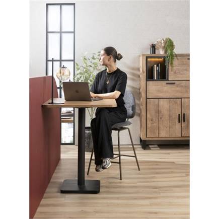 Coco Maison Brest bartafel vintage oak 75x75cm Zwart