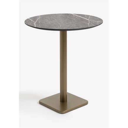 Coco Maison Brest bartafel marble light grey D80cm Goud