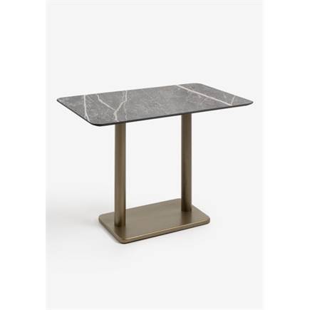 Coco Maison Brest bartafel marble light grey 120x75cm Goud
