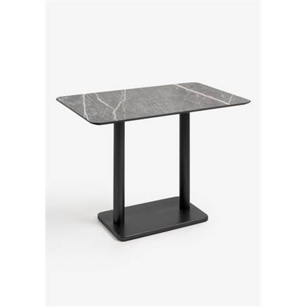 Coco Maison Brest bartafel marble light grey 120x75cm Zwart