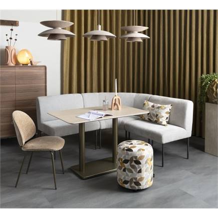 Coco Maison Brest bistrotafel Travertine 120x75cm Goud