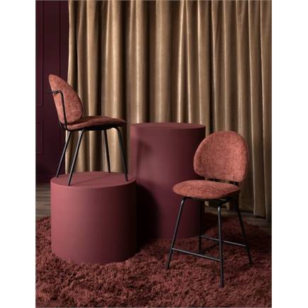 Coco Maison Milo barstoel Burgundy Red