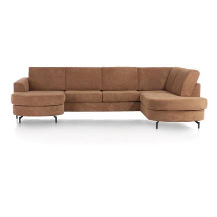 Henders en Hazel longchair inclusief 3-zits + ottomane rechts - Vada Koper