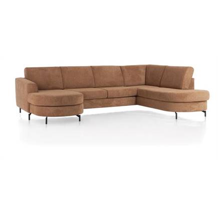 Henders en Hazel longchair inclusief 3-zits + ottomane rechts - Vada Koper