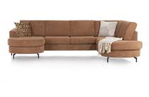 Henders en Hazel ALCONA hoekbank longchair inclusief 3-zits + ottomane rechts - Vada Koper