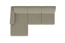 Henders en Hazel ALCONA longchair 3-zits zonder armen inclusief recht - links (1-arm)