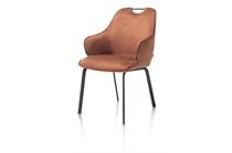 Henders en Hazel AMADEUS eetkamer fauteuil zwart frame (ROB) + greep bovenin - combi Maison / Calabria Koper