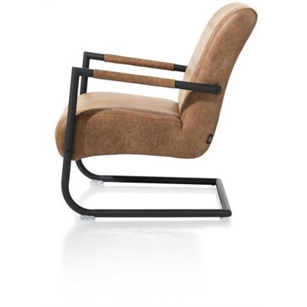 Henders en Hazel zwart frame (ROB) Stof Secilia Cognac