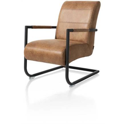 Henders en Hazel zwart frame (ROB) Stof Secilia Cognac