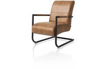 Henders en Hazel Angelica fauteuil rough off black frame Stof Secilia Cognac