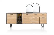 Henders en Hazel 230 cm - 4-deuren + 1-lade + 1-glasdeur (+ LED) Natural dressoir