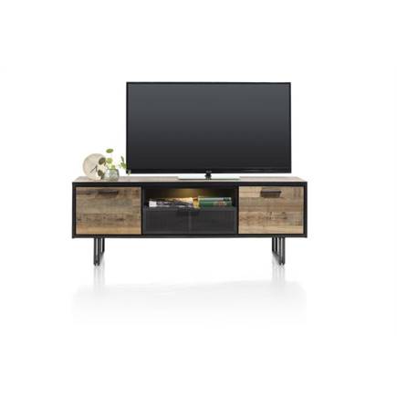 Henders en Hazel 180 cm - 2-deuren + 1-lade + 1-niche (+ LED) Driftwood