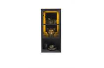 Henders en Hazel AVALON wandmeubel hang- en staand mogelijk - element 45 cm - 1-glasdeur +1-niche (+ LED) Driftwood