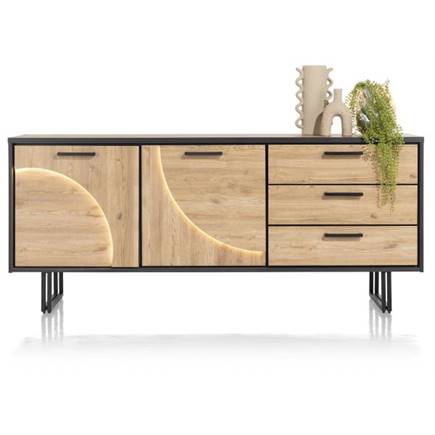 Henders en Hazel 200 cm - 2-deuren + 3-laden (+ LED)