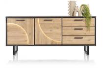 Henders en Hazel AVALON dressoir 200 cm - 2-deuren + 3-laden (+ LED)