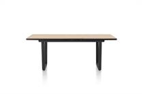 Henders en Hazel AVALOX uitschuiftafel 160 (+ 50) x 98 cm Kleur Oak Natural Vintage - V Poot